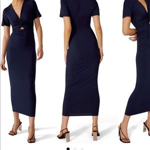Favorite Daughter Navy Midi Dress